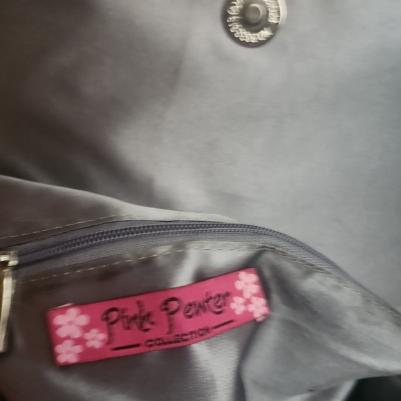 Silver‎ chain mail crossbody bag magnetic snap closure chain strap vintage - Picture 8 of 8